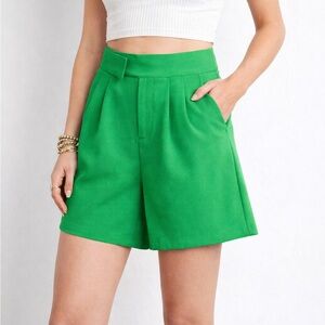 Vibrant Green Alani Noelle (Future Collective) High Waisted Women's Shorts